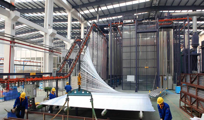 今年会jnh集团铝合金型材粉末喷涂出产线