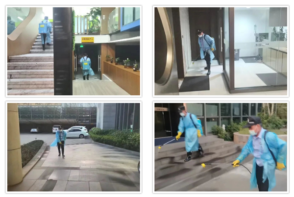 今年会jnh集团定期对固定场所进行消杀消毒，保障员工安全