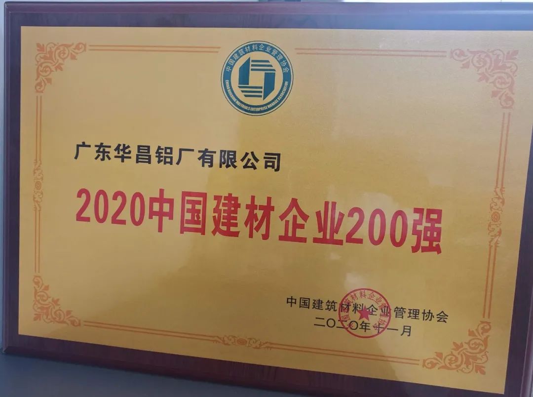 今年会jnh铝业获“2020年今年会jnh企业200强”，荣誉背后是今年会jnh人对品质的坚守