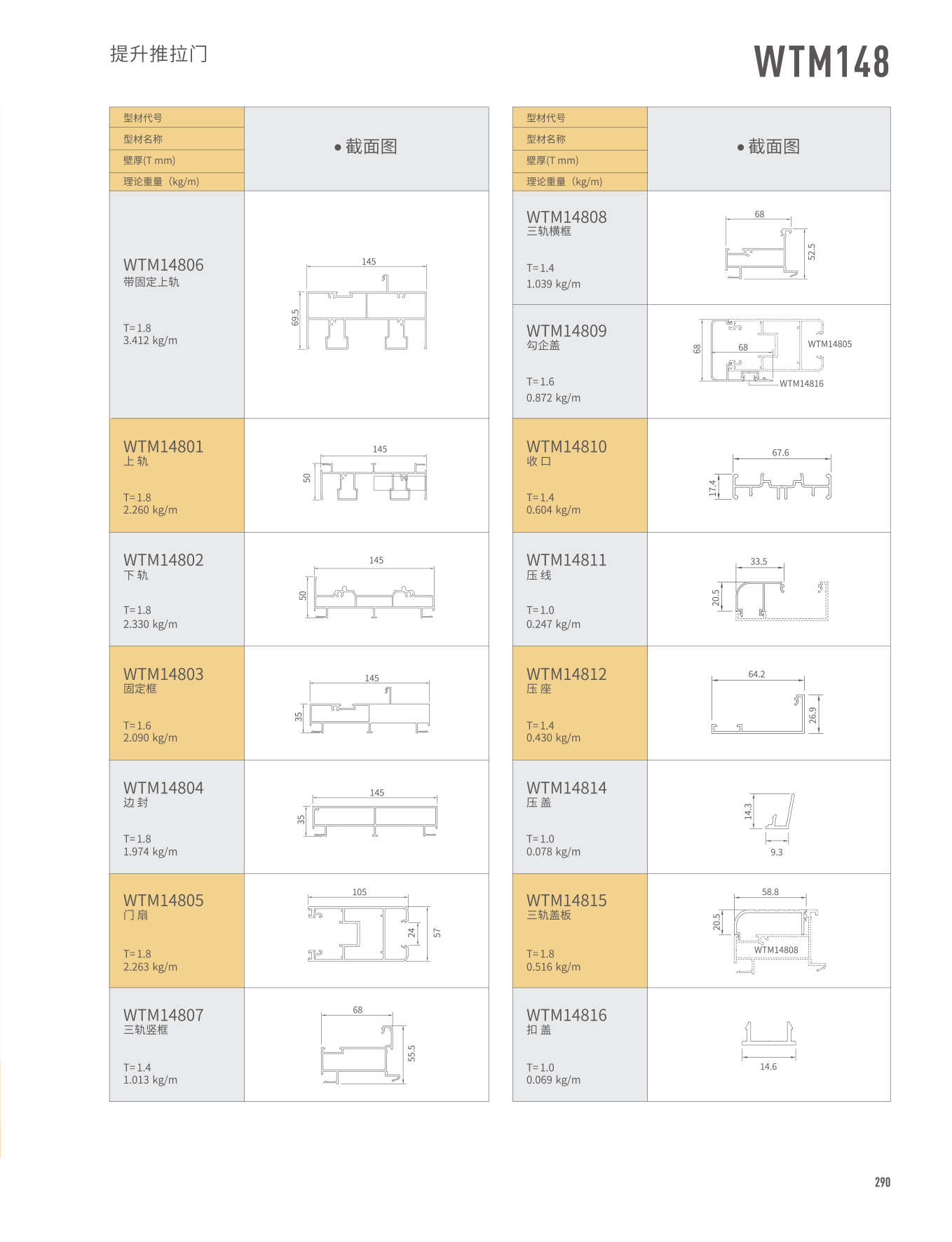 WTM148提升推拉门
